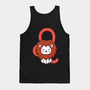 Leo Zodiac Cat Tank Top